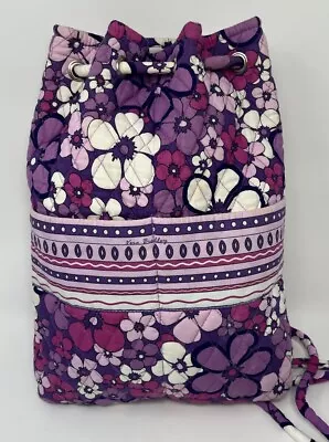Vera Bradley Pink Purple Floral Drawstring Backpack Vintage • $19
