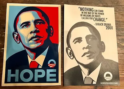$7 • Buy 2008 Barack Obama Hope Campaign Shepard Fairey Election Sticker  4  X 6 