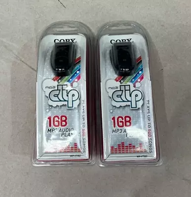 Coby Black Mp3 Clip 3.5 MM Jack 1 Gb Plug And Play Mp3 Player New • $15