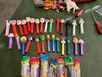 Lot Of Vintage 35  Pez Dispensers Looney Tunes Star Wars Holiday New And Used • $20