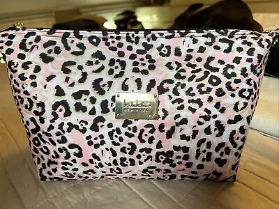 Nicole Miller Animal Print Zipper Pouch Make Up Cosmetic Travel Toiletry Bag • $24.99