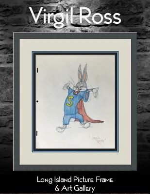 Virgil Ross Original Signed Model Sheet Drawing Bugs Super Rabbit Custom Framed • $450