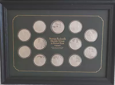 Norman Rockwell Medallic Tribute To Robert Frost Sterling Silver 12 Ingot Set • $355.95