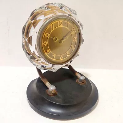 Vintage Clock Mantel Majak Mayak Crystal Table Desk Soviet Russian Made USSR • $89.99