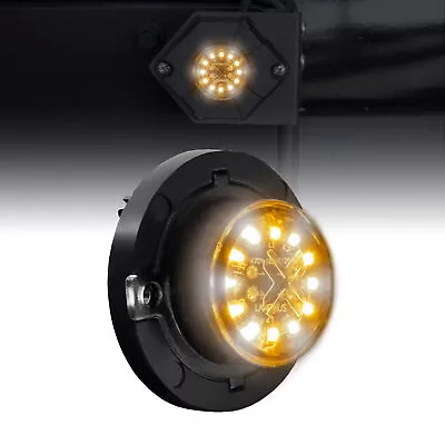 $49.99 • Buy Amber/White 12W LED Hideaway Strobe Light SAE Waterproof Police Volunteer Fire