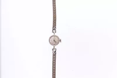 Vintage Ladies Rolex 14K White Gold Case Silver Dial Watch - After Market Band • $893.80