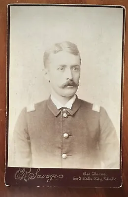 Rare C.R. SAVAGE Salt Lake City Utah Salvation Army Or Indian Wars Soldier Photo • $1650