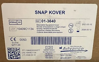 Snap Kover 01-3640 Disposable Equipment Cover Box Of 20 Exp 2026 Free Shipping • $79.99