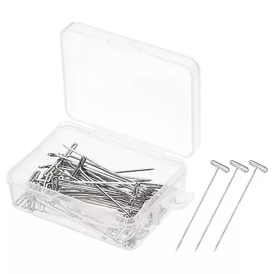 100Pcs T Pins Stainless Steel T-Pins 2.1 Inch Straight T-Pins Silver • $8.87