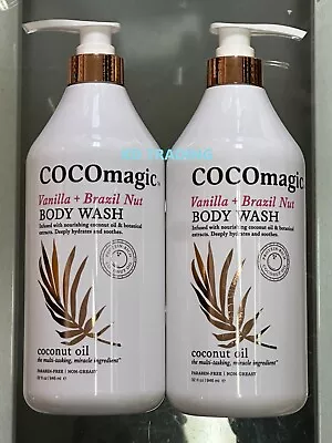 (2-Pk) COCOmagic VANILLA + BRAZIL NUT Protein-Rich Botanical Soothing BODY WASH • $37.95