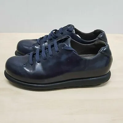 CAMPER Unisex Kids Size EUR 35 Pelotas Patent Leather Blue Shoes • £39.07