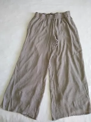 Vtg Apt. 9 Women's 2XL Pants Dressy Lounge Palazzo Lined Elastic Waist Taupe • $16.12