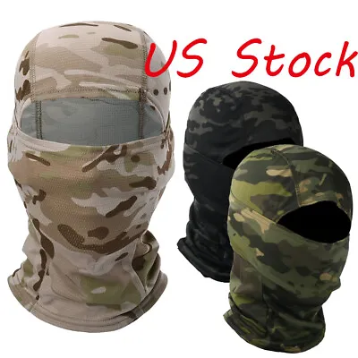 Camo Baclava Hood Motorcycle Hunting Military Tactical Gear Full Face Mask US • $7.99