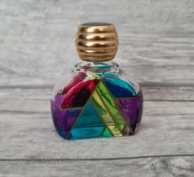 Vintage Mini Murano Decoration Glass Perfume Bottle Screw Top Hand Painted  • £27.95