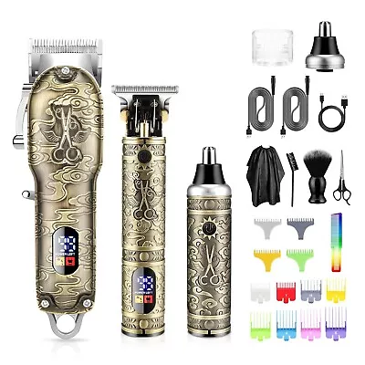 Nose Trimmer Set USB Rechargeable Hair Cutting Grooming Kit With LED Display • $56.24