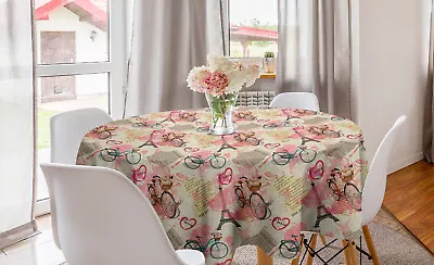 £23.99 • Buy Paris Round Tablecloth Abstract French Landmarks