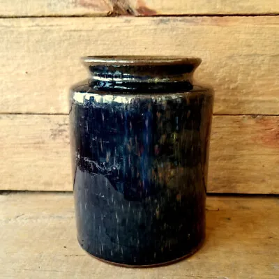 Antique Pennsylvania Primitive Redware Pottery Storage Jar 8  High • $55
