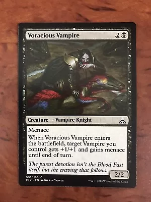 Voracious Vampire MTG Magic The Gathering Card NM Near Mint Rivals Of Ixalan RIX • $2.50