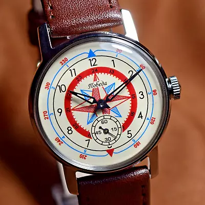 Soviet Wristwatch Pobeda ZIM Soviet Watch Rare Mechanical Watch Men's Watch USSR • $88