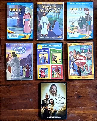 Lot Of 13 Family Bible Stories DVD Kids Animation Plus He Knows My Name Movie • $14.46