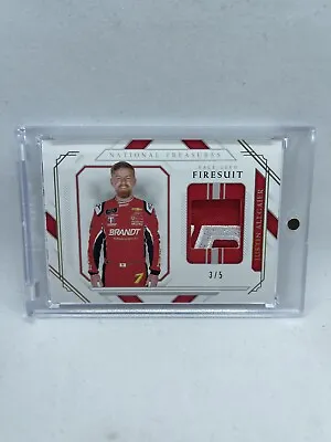 Justin Allgaier 2021 National Treasures Racing Gold Used Firesuit Patch #/10 • $39.99