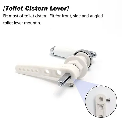 Toilet Flush Handle Bathroom Ceramic Cistern Lever Home Replacement Tools Parts • £8.66