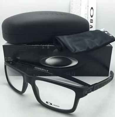 New OAKLEY Eyeglasses CURRENCY OX8026-0154 54-17 Satin Black Frames /Demo Lenses • $239.99