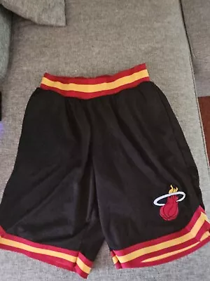 Miami Heat Basketball Shorts M Black Vintage  • $20