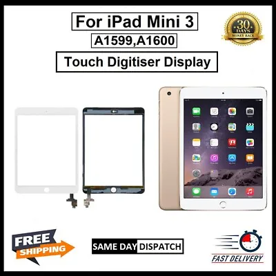 For Apple IPad Mini 3 / A1599 A1600 Touch Screen Digitiser Replacement • £12.99