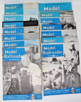 Vintage Model Railroader Magazine 15 Issues 1948-1949 • $29.99