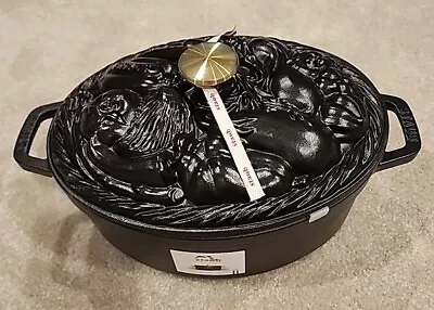 Staub Cast Iron / Vegetable Legume / Large / Made In France / MATTE BLACK FINISH • $599