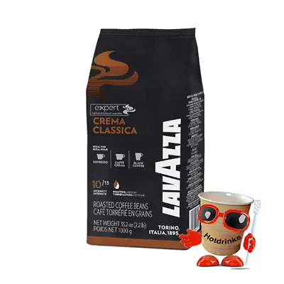 LavAzza 'Expert' Crema Classica Coffee Beans Fresh Medium Roast 1kg/2.2lb Bags • £12.50