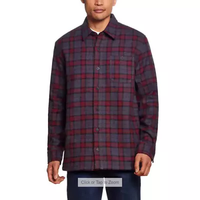 Weatherproof Vintage Men's Heavyweight Flannel Fleece Shirt Jacket (LARGE) • $22.99