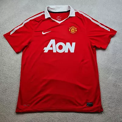 Manchester United Shirt Large Red Home Kit 2010 2011 Nike Jersey • £34.88