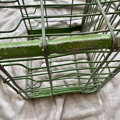 Vintage Bridgeman Metal Milk Wire Milk Crate 13 X13 X11  Rustic Decor. 14 • $30