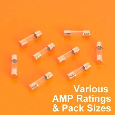 High Quality 5 X 20mm Fast Blow Glass Fuses Quick Blow 5x20mm 100mA - 30A Amps • £7.99