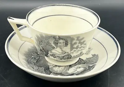 Queen Victoria Coronation 1837 Teacup And Saucer / Bowl • $950