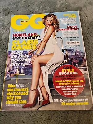 G Q Magazine Sept 2012 Claire Danes • £4.50