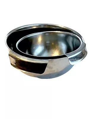 2- All-Clad Stainless Steel Mixing Bowls 5qt & 3qt Handle Lip Excellent READ!!! • $67.99