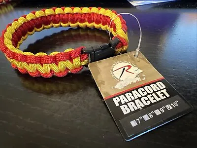 10” Paracord USMC Marine Corps Red Yellow Gold Scarlet Bracelet NEW Survival • $3