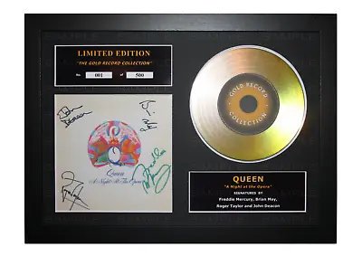 Queen Signed Gold Disc Album Ltd Edition Framed Picture Memorabilia • £19.99