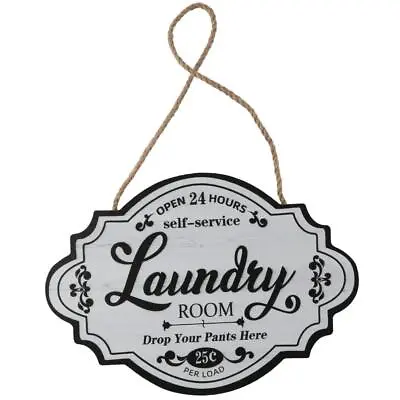 Wood Wooden Wall Door Sign Vintage Laundry Room Decorative Sign  Laundry Room • £8.26