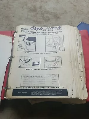 Case Model 730 830 EAGLE HITCH Tractor Parts Catalog A906 & C928 Early Late LOT • $35