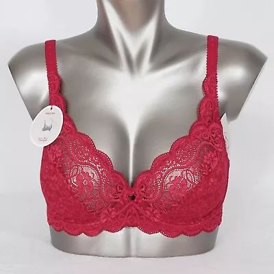 £24.85 • Buy Triumph Amourette 300 W Bra Wired 2370/ZK Red Amazing Lace Unpadded NEW