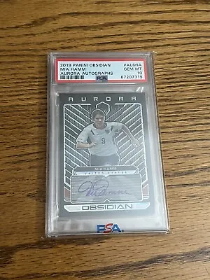 2019-20 Panini Obsidian Soccer Mia Hamm Aurora Auto 89/99 PSA 10 • $600