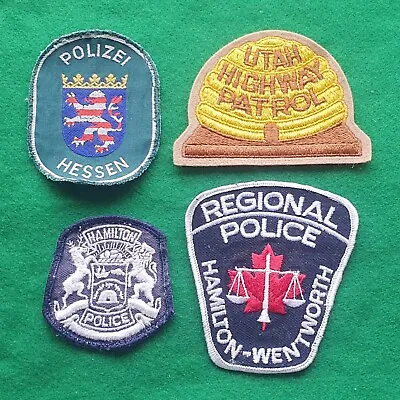 £6.99 • Buy 4 X Obsolete Police Patches USA Canada Germany (601)