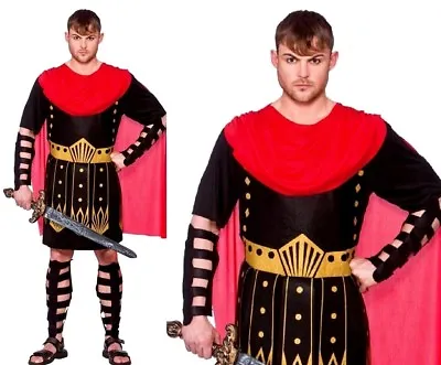 Adult ROMAN WARRIOR Gladiator Centurion Fancy Dress Stag Party Costume Male Mens • £6.95