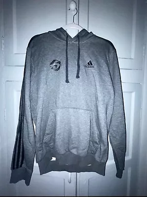 Manchester United Football Club Dark Grey Adidas Hoodie Size Medium  Man United • £20