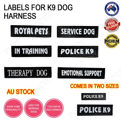 $5.99 • Buy Labels For K9 Dog Harness Patch Patches Collar Vest Working Duty Name Customise