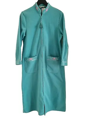 NEW M&S Ladies Zip Robe Fleece Dressing Gown Size 8-10  • £24.75
